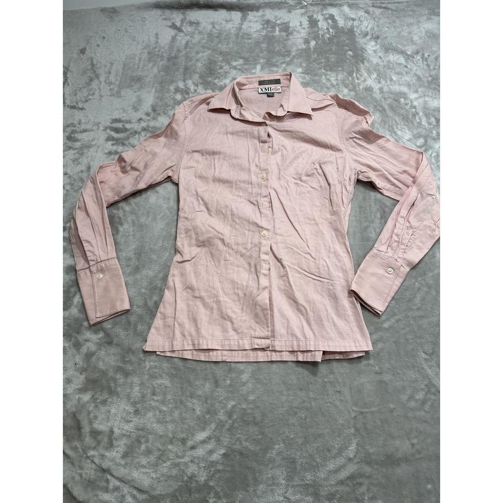 XMI Elle Blouse Women's Size 6 Pink Long Sleeve 100% Cotton Button Up EUCβ